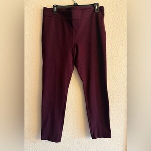 Ann Taylor Side Zip Pant - 12 - NWT plum, wine burgundy